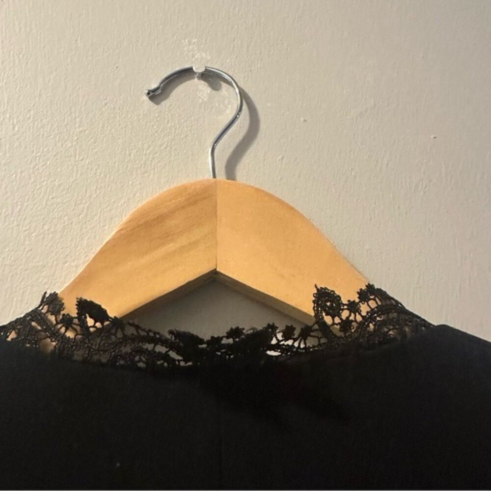The Limited Black Tailored Blazer Lace Trim Size 2 | Quiet Luxury Y2K Chic - Picture 7 of 12